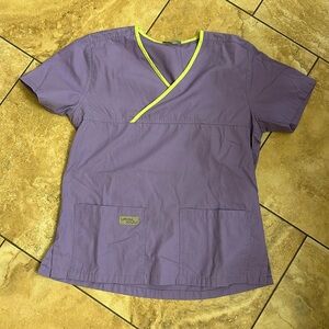 Lilac Urbane Essentials Women's Crossover Scrub Top